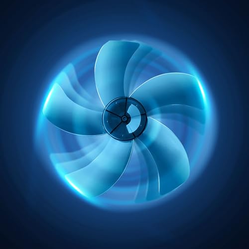 USB Bureauventilator Mini Bureaublad Ventilator Tafelkoeling Ventilator Portable Rotatable Design 5 Bladen en Silent Motor voor thuis kantoor Auto Indoor Outdoor (Donkerblauw) 4