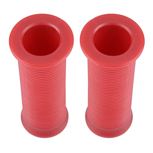 Comfort handgreep Gripmotor Grip Non-Slip Rubber Bar Pair 25mm Universeel Motorfiets Vintage TPU Handle Handlebar Handvat zwart (rood) 4