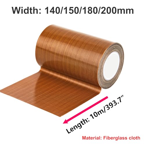 1 Roll Hoge Temperatuur Kleefband, 180mm x 10m Heat Resistant Teflon Tape, voor Vacuum Apparaat, Hand Afdichting, Pols Afdichting
