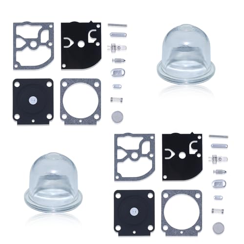 2 stuks Carburator Seal Repair Kit met 2 oliebubbels voor Stihl FS 38 45 55 46 FS38 FS45 FS55 FS46 HS45 BG45 BG85 MM55 BT45 C1Q-S66