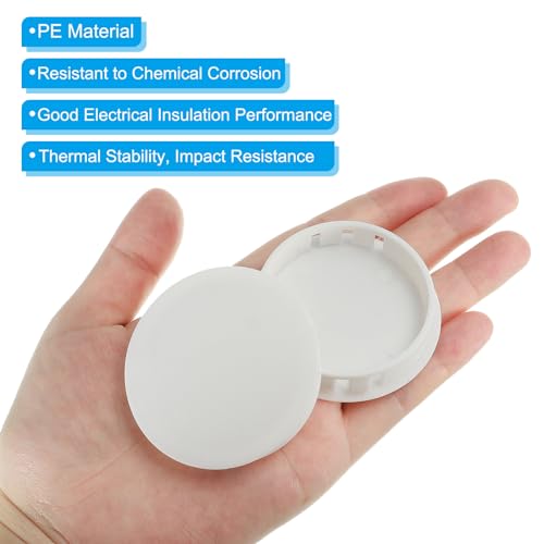 50mm Plastic Hole Plugs, 6 stuks Flush Mount Type Ronde Gat Plugs Hoes Klik Hole Tube voor tafel Keuken Kast Meubilair, Wit 5