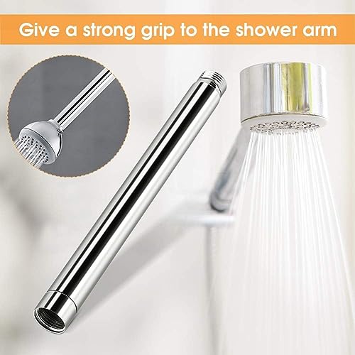 8" Ronde douchekop uitbreiding arm roestvrij staal douche uitbreiding Buis, G1/2 Threaded Chrome Plated Hand Douche Extender Badkamer Accessoires voor badkamer 5