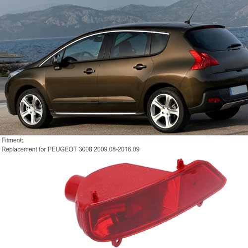 Red Tail Light Set, Auto Accessoires voor Plastic Fog Light Lens voor 3008 5008 2009-2016 (Left 6007705 00D) 4