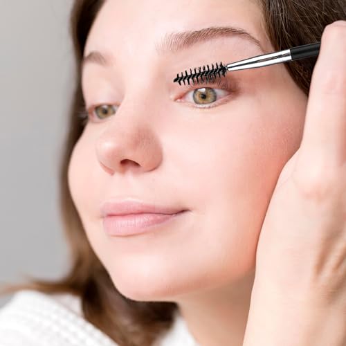5 st. Herbruikbare wimper wenkbrauwen Spoolie penseel, Mascara penseel toverstokken, lange handgreep wimper penseel Applicatoren Draagbare wimperborstel make-up wimpers set voor wimpers 3