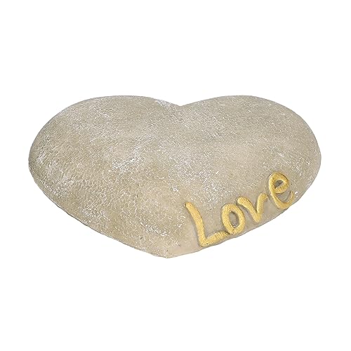Pet Memorial, Heart Shaped Garden Memorial Stone Tombstone Resin Hondenkat grafsteen voor gazon backyard(Rock Color) 4