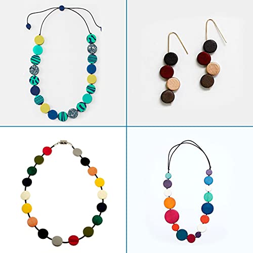 Natuurlijke onvoltooide platte ronde houten kralen, 4 maten, houten schijf Spacer los kralen met 1.4~2,5mm gat voor ambachten, DIY handgemaakte decoraties 3