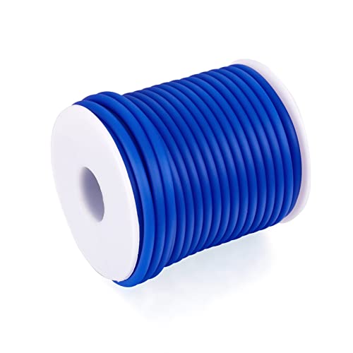 30m/Roll Holle Pijp Rubber koord 4mm slang Rubber koord met 2mm gat voor sieraden maken DIY ambachten armband tubulair breikoord, blauw 4