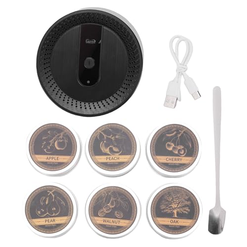 Elektrische Whiskey Rook Cocktail Rook oplaadbare Dranken Roker met 6 smaken Houten Chips voor mannen verjaardag Kerstmis Whiskey Gifts