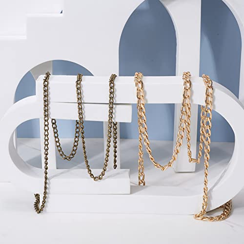 8 stuks tas ketting riemen ijzer Flat handtas kettingen vervanging met metalen sluitingen D ringen voor crossbody schoudertas tas tas koppeling 4 kleuren 4