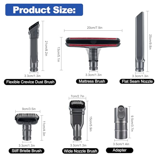 6 Pack Tool Kit Slit Head Penselen voor Dyson DC32 DC33 DC19 DC19 T2 DC20 Stofzuiger 3