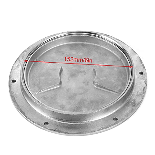 Dekplaat, 15 Cm Roestvrij stalen dekdeksel Roestvrij stalen inspectie Hatch met sleutel voor hardware accessoire voor marine boten