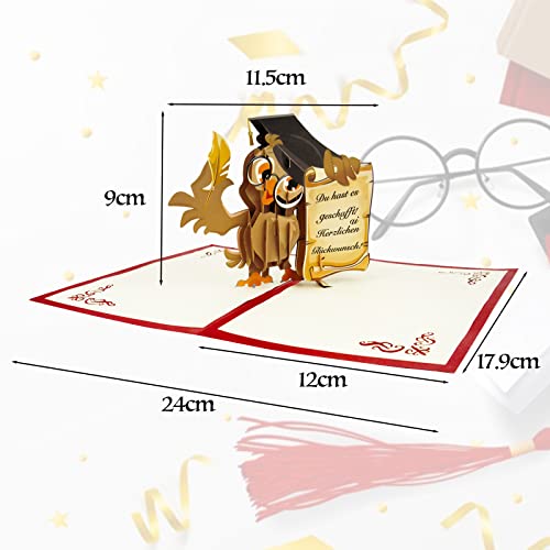 Duitse wenskaart voor afstudeerfeest