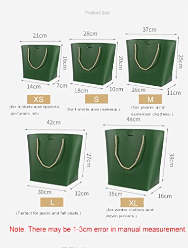 Verpakking van 4 papieren zakjes Cadeautassen met linten, 37 x 25 x 26 x 11 cm, Cadeautassen met handvatten voor het inpakken van geschenken voor verjaardag, bruiloft, feest, kerstmis, Thanksgiving, Donkergroen 3