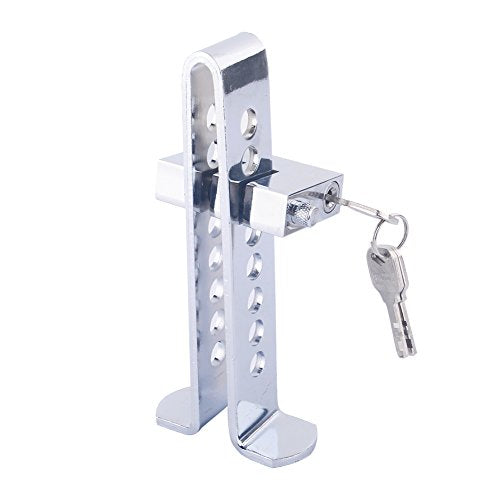 Pedaalslot Rem Pedal Lock Veiligheid Auto 8 Hole Steel Clutch Safty Lock Anti-diefstal voor auto's Trunk Clutch Pedal