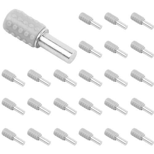 Verpakking van 50 Shelf Racks, 5 x 25 mm Shelf Support Pennen, Plaats Shelf Holder met Non-Slip Rubber Cap, Shelf Holder, Shelf Holder, Kabinet, Boekenkast, Plankenrek voor houten vloeren