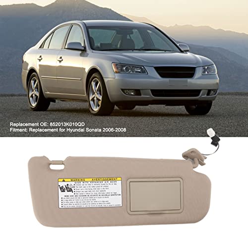 Car Sun Visor met make-up spiegel, Automotive Inside Sun Protection Visor 852013K010QD vervanging voor Sonata 2006-2008 (Rechts)