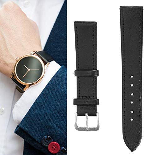 Horloge band horloge band met gesp, PU leer universele vervanging horloge band deel accessoire, horloge band vervanging voor mannen vrouwen(18mm)