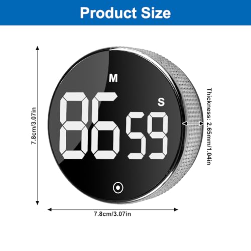 Magnetische Keukentimer, LED-display, Countdown Timer, Verstelbaar Volume, Digitale Egg Timer voor Keuken, Baken, Koken, Fitness, Yoga, Learning, Meetings