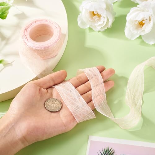 10 meter polyester plooi linten 25 mm crêpe rand linten bisque rimpel linten chiffon linten verpletterde linten plooi golven linten voor doe-het-zelf cadeau verpakt wieden decor 5