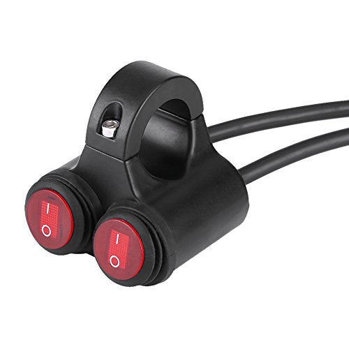 Motorfiets handgreep schakelaar, Universele 12V handgreep, 7/8 inch handgreep, koplampschakelaar, dubbele bediening, mistlichten, schakelaar + hoornschakelaar (type C) koplamp/hoofdlamp 4