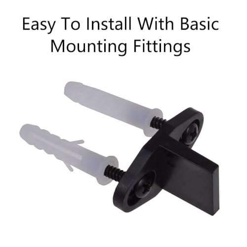 2 stuks Floor Guide, Zwarte verstelbare kunststof schuifdeur gids met schroeven Schuurdeur Accessoires - Eenvoudig te installeren 3