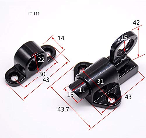 BETOOL Slide Barrel Deur Bolts, 1pc Bolt Latch Lock Silver Grey Aluminium Deur Kleine Dikke Latch Security Guard voor thuis Badkamerdeur