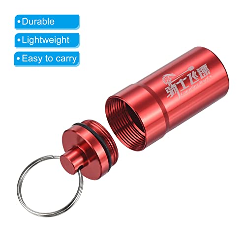 Draagbare Dart Accessoires Opbergdoos, Aluminium Dart Zachte Tips Opbergdoos met sleutelhanger voor Dart Flight Beschermers, O-ringen, Rood 4