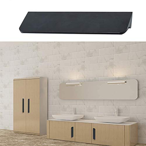 2 handgrepen voor Cupboards, Laden, Meubilair Laden Handvat, Aluminium Legering, Gat Spacing 64mm, Schroeven inbegrepen, Zwart