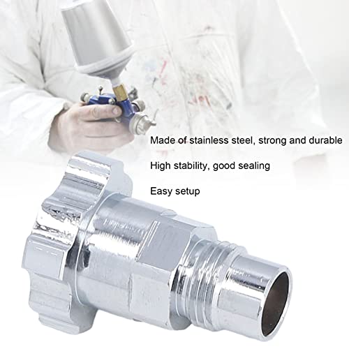 M16 1,5mm Sprayer Head Connector, Pot Joints Roestvrij stalen wegwerppistool Accessoires Luchtborstel Adapter set Goede afdichting Stabiele prestaties, voor het upgraden en vervangen (externe draad) 3