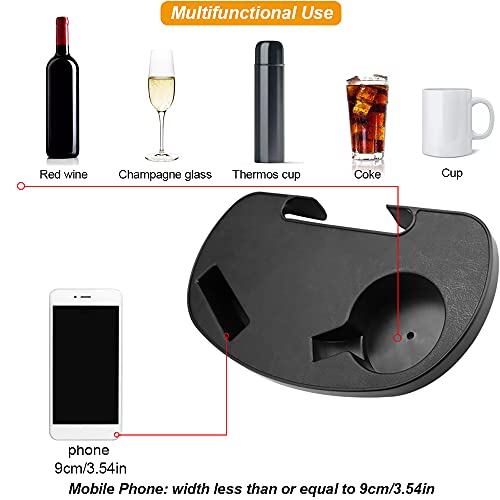 Cup houder voor stoel arm, 2 stuks stoelbeker houder tray stand klem, klem op zijtafels zwarte beker houder voor stoel arm zon ligstoelen, kampeerstoelen, visstoelen, tubulair 5