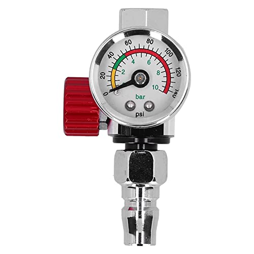 Verfpistool Luchtrichter Regulator, G1 / 4in Draadsproeier Verfpistool Luchtdrukregulator Drukregulerende aanpassing Ventilatiemeter Verfspray Luchtregulator, voor Pneumatische Spray Gun