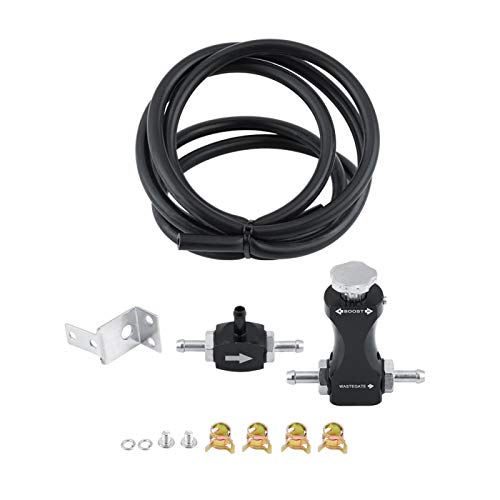 Manuelles Boost Controller Kit, Turbocharger Zubehör Einstellbares bilaterales Turbo T-Stück Entlüftungsventil Handmatige Boost Controller Kit Universal für Auto