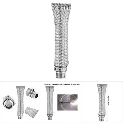 12 inch / 6 inch Bazooka Screen Cooking Screen, 1/2" NPT Fitting, 304 Stainless Steel Homemade Bier Brewing Hop Filter Strainer Tool (6 inch) 4