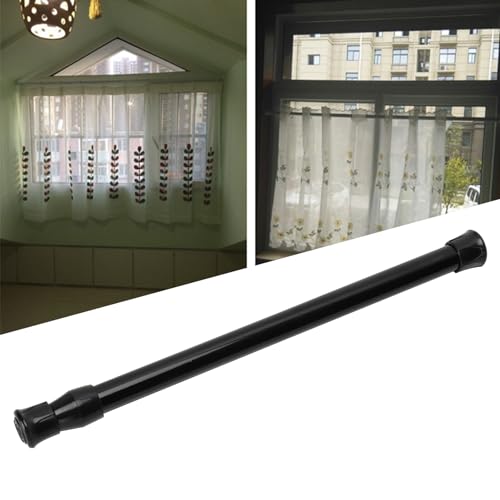 Spring Tension Window Rods, Verstelbare kleine trekstang Zwarte telescoop Spring Spanning Rod voor keuken badkamer garderobe gebruiksvoorwerpen (25-40 Thin Bar 1,2 cm Diameter) 5
