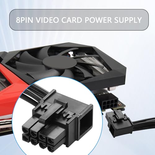8 Pin Extension Cord PCIE 8 Pin Female to Right Angle Man PCIE Express Power Adapter Kabel voor grafische kaart 18AWG 15cm/5.9" (Links) 5