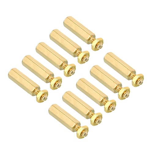 15mm+6mm M3 Spacer Schroeven, 40st Messing Hex PCB Afstand Noten voor moederborden, Computer Cases, Circuit Boards, Elektronica, Gouden Kleur