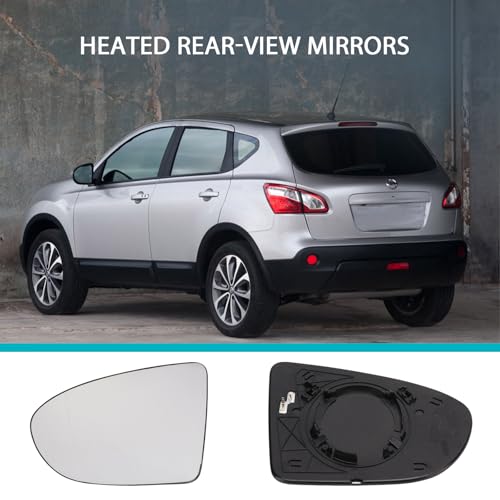 Zijspiegelglas, links en rechts Verwarmd Achterspiegelglas 96302BR72A Vervanging van Nissan Qashqai J10 2006-2013()