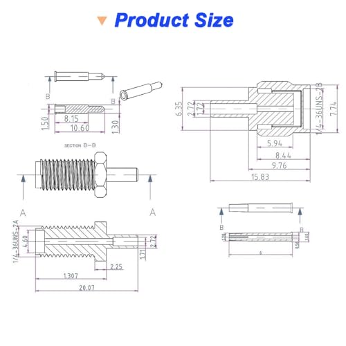 SMA Connector krimpen Kit SMA Man Bulkhead Crimp Connector met SMA Bus Bulkhead Crimp Connector voor RG58 RG303 RG141 RG142 RG400 (Pack van 12 PCS) 3