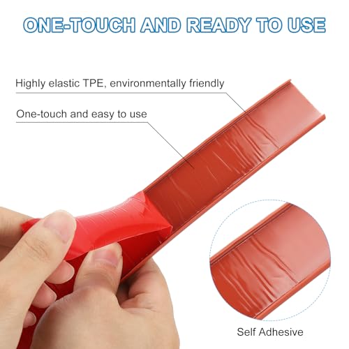 TPE U Vorm Rand Banding, 1 - 9/16" x 5m Zelfklevende Flexibele Veneerrand, Meubels Randbeschermer voor Plank Reparatie Kasten, Tafel Reparaties, Grijs 3