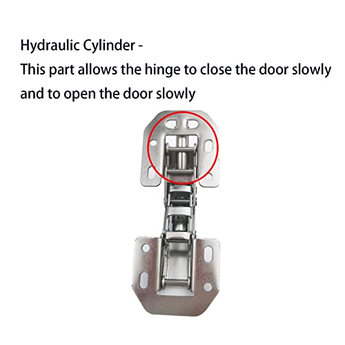 2 stuks 90° Zachte sluiting Scharnieren Keukenkast Deur Scharnieren, Hydraulische Kabinet Deur Scharnieren 5