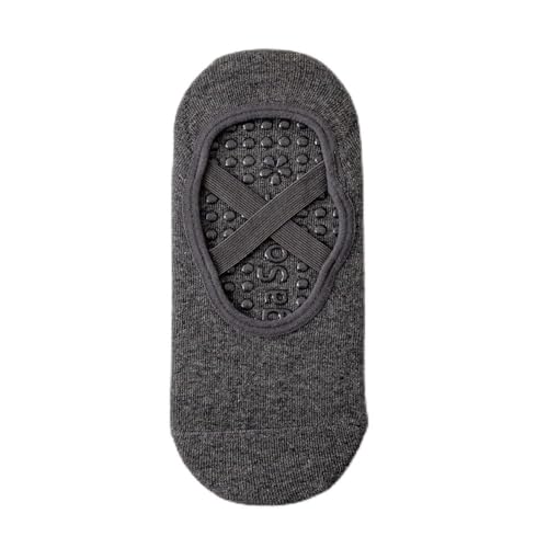 2 paar Yoga Sokken voor vrouwen, Non-Slip Sportsokken met Cross Strap, Geschikt voor Yoga, Dans, Fitness, Martial Arts, Gymnastiek, Ballet, Trampoline, One Size Past Iedereen, Dark Grey