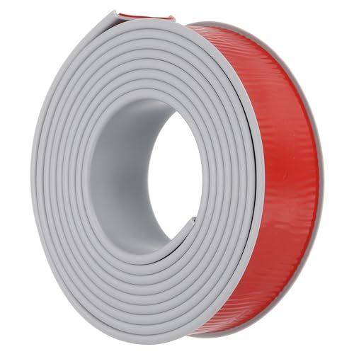 TPE U Vorm Rand Banding, 1 - 9/16" x 5m Zelfklevende Flexibele Veneerrand, Meubels Randbeschermer voor Plank Reparatie Kasten, Tafel Reparaties, Grijs