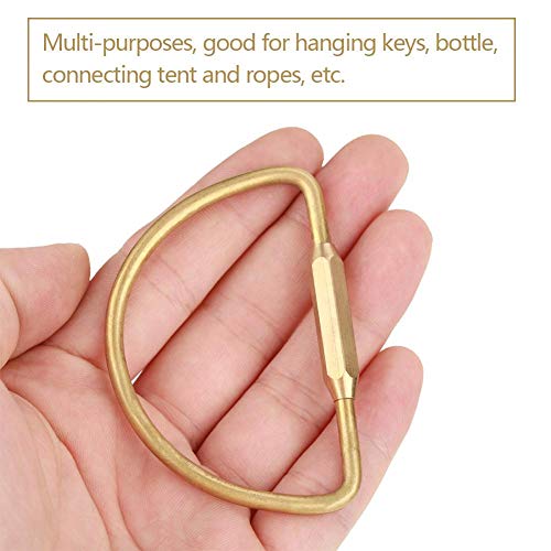 Wal front Solid Messing Karabiner Duurzaam 3 Vorm Messing Bevestiging Karabiner Multi-Kleur voor Berg/Key/Camping Zak 3