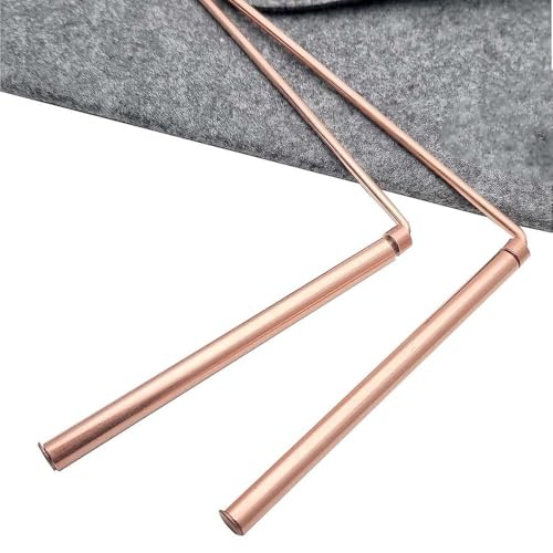 Koper Dowsing Rods, Pack van 2, 99,9% Koper voor jachtgereedschap, Divination of Water Sources, Treasures, Begraven voorwerpen, enz. Dowsing Rods met doos 5