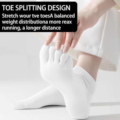5 paar vrouwen teen sokken 35-42 niet- Slip Toe Sokken Korte Sportsokken Gemaakt van ademend katoen voor alle seizoenen Orthopedische compressiesokken voor meisjes 3