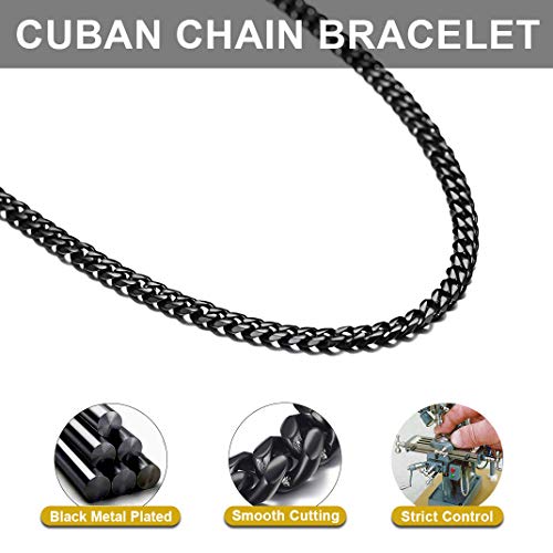 Jewelry Roestvrij staal Cuba armbanden, Mode Classic Heren armbanden, Breedte 3/6/9/12 mm, Roestvrij stalen armbanden, Cadeaus voor heren, Zilver/Goud/Zwart, 3 Kleuren, Lengte 21