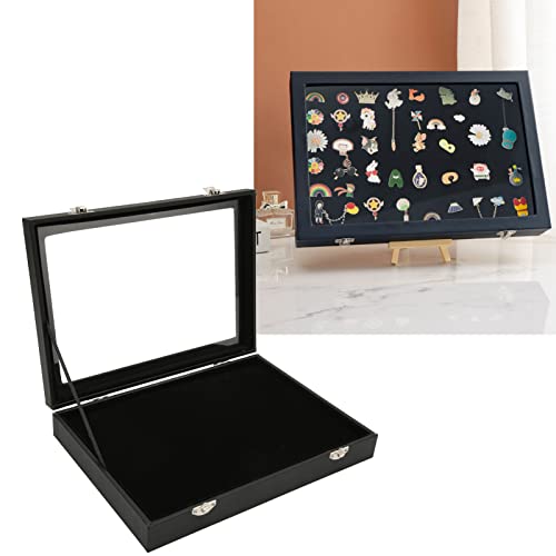 Medaille framedoos, transparant deksel stofdicht Pin sieraden display geval beschermend voor Brooch collectie (M)