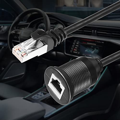 RJ45 Panel Flush Mount Kabel 3FT RJ45 Plug naar Bus Auto Flush Mount Kabel voor Auto Truck Boat Motorfiets Dashboard Computer etc