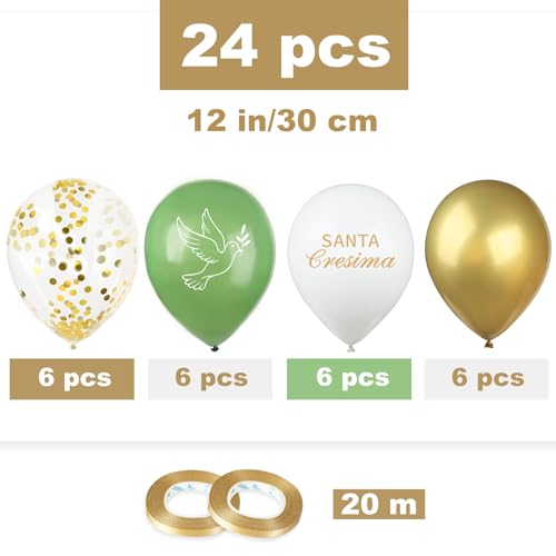 24 ballonnen voor bevestiging in Italiaanse ballonnen Santa Cresima