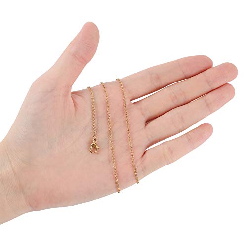 ketting, 20 st 45cm/17.72inch goud roestvrij Stalen koord ketting met kreeft sluiting voor hangers ketting armband DIY Sieraden maken 3